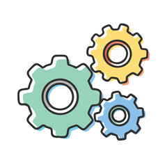gear wheels icon, gear wheels vector illustration-simple illustration of gear wheels, perfect for gear wheels logos and icons