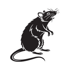 brown rat vector silhouette