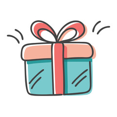 gift icon, gift vector illustration-simple illustration of gift, perfect for gift logos and icons