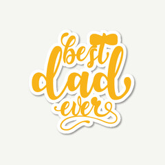 Father's day greeting card with hand drawn lettering