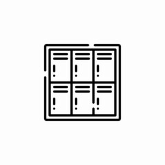gym lockers icon sign vector