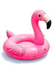 A charming pink flamingo pool float, ideal for adding a touch of fun to summer days.