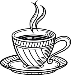 cup of coffee with steam