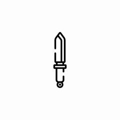 hunting knife icon sign vector