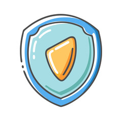 glossy shield button icon, glossy shield button vector illustration-simple illustration of glossy shield button, perfect for glossy shield button logos and icons