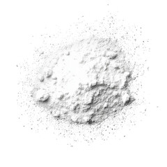 Fototapeta premium White powder, top view, isolated on a transparent background Png file format