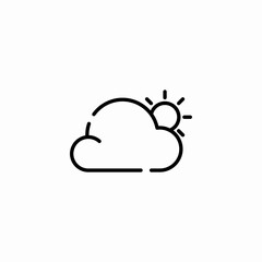 partly cloudy icon sign vector