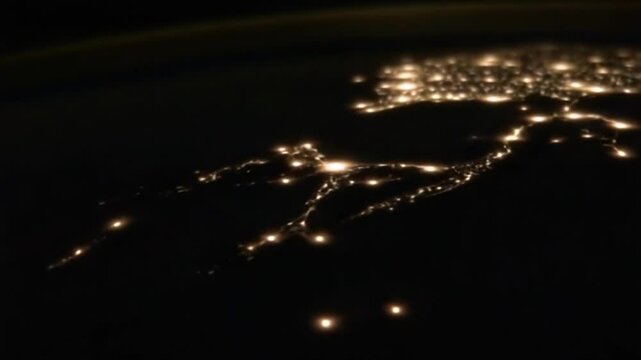 Earth Viewed From Space at Night