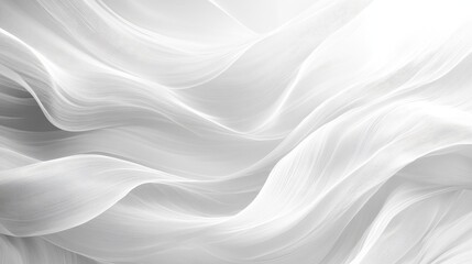 Obraz premium Graceful, flowing fabric in soft, light gray tones.