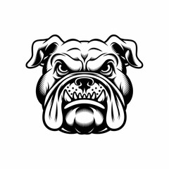 angry dog head vector photo and logo animal wallpaper jpg . black and white dog icon theme.