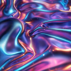 Purple and blue hologram wave high resolution picture