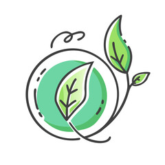 green eco icon, green eco vector illustration-simple illustration of green eco, perfect for green eco logos and icons