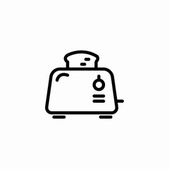 bread toaster icon sign vector