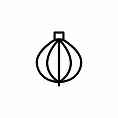 bulb onion icon sign vector