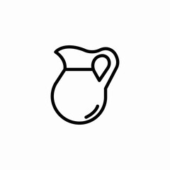 cream pitcher icon sign vector