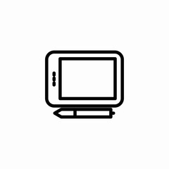 desktop monitor icon sign vector