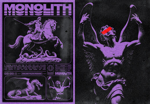 Brutalist Mythology Poster Layout