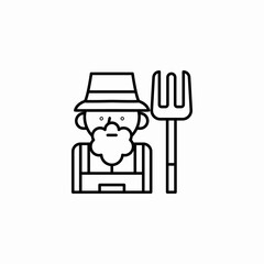 farmer fork icon sign vector