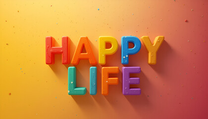 3d render of a happy kife sign on vintage background