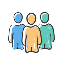 group of 3 people icon, group of 3 people vector illustration-simple illustration of group of 3 people, perfect for group of 3 people logos and icons