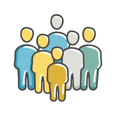 group of people icon, group of people vector illustration-simple illustration of group of people, perfect for group of people logos and icons