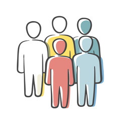 group of people icon, group of people vector illustration-simple illustration of group of people, perfect for group of people logos and icons