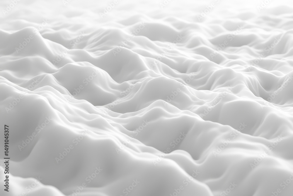 Poster rotating abstract white landscape providing a serene and minimalistic atmosphere for creative design