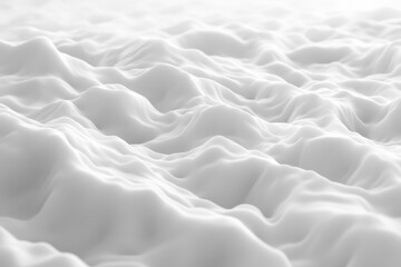Obraz premium Rotating abstract white landscape providing a serene and minimalistic atmosphere for creative designs, Abstract white 3d landscape rotation background