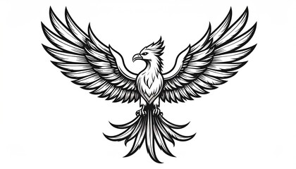 Obraz premium Phoenix Bird Graphic Design.
