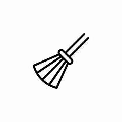 straw broom icon sign vector