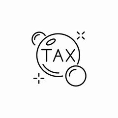 tax bubble icon sign vector