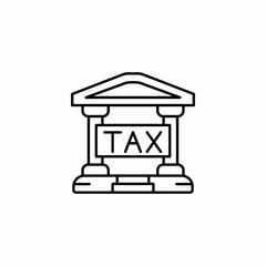tax building icon sign vector
