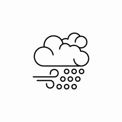 windy rain icon sign vector
