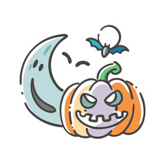 halloween icon, halloween vector illustration-simple illustration of halloween, perfect for halloween logos and icons