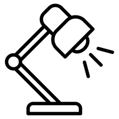 Desk Lamp  Icon Element For Design