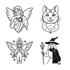 Mystic Oracle in Meditation Pose with Crystal Aura and Cosmic Energy