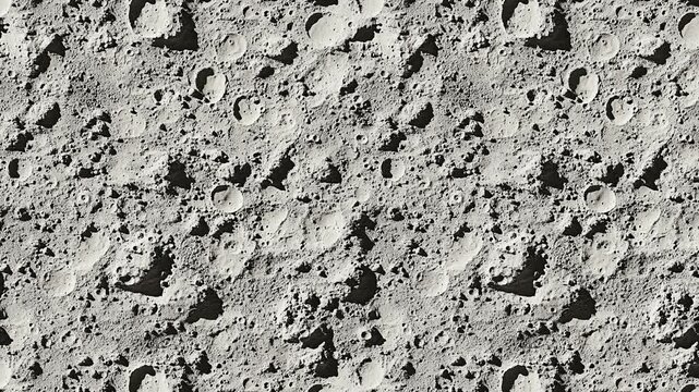 Seamless looping pattern of rugged moon surface texture.