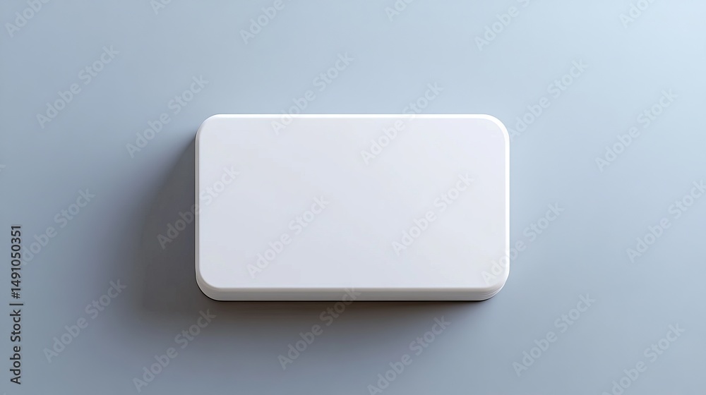 Poster clean minimalist white rectangle button design element digital mockup simple modern interface ui ux