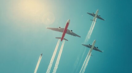 Majestic Aircraft Soaring Through the Azure Sky