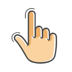 hand cursor icon, hand cursor vector illustration-simple illustration of hand cursor, perfect for hand cursor logos and icons