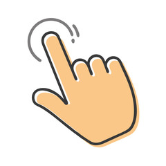 hand cursor icon, hand cursor vector illustration-simple illustration of hand cursor, perfect for hand cursor logos and icons