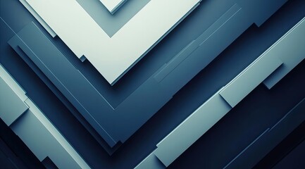 Abstract Geometric Pattern,  Blue and White Shapes