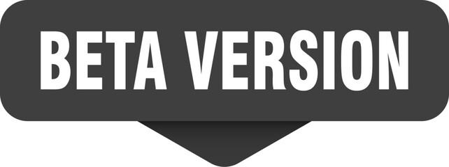 beta version sticker. beta version sign on transparent background