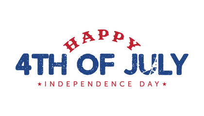 Happy Independence day usa celebration banner with 4th of july lettering vector illustration.