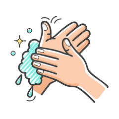 hand washing icon, hand washing vector illustration-simple illustration of hand washing, perfect for hand washing logos and icons