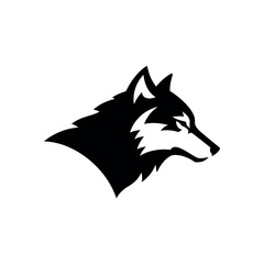 Majestic Wolf Head Vector Illustration Black and White EPS Design for Logos, Prints, and Branding
