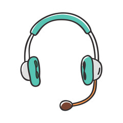 headset icon, headset vector illustration-simple illustration of headset, perfect for headset logos and icons