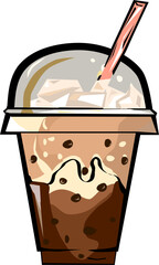  Mrożone latte wektorowa 