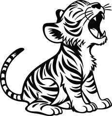 vector illustration of a tiger