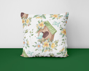 pillow design isolated on white background